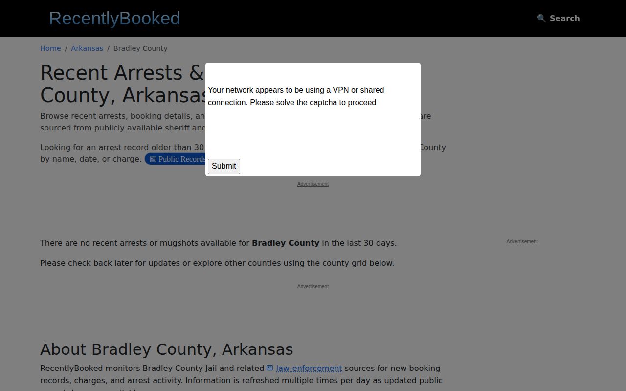 Bradley County arrest news RecentlyBooked unofficial county window