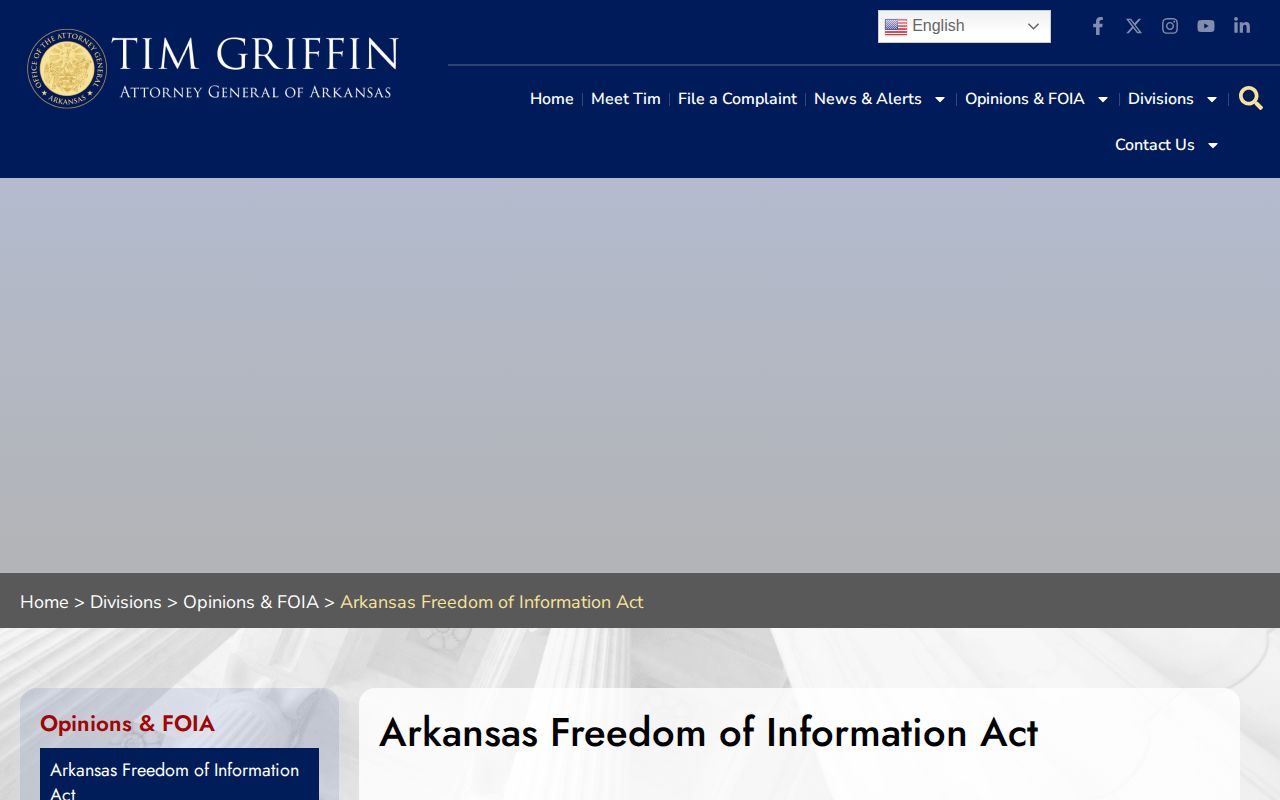 Bradley County booking records access through Arkansas FOIA guidance
