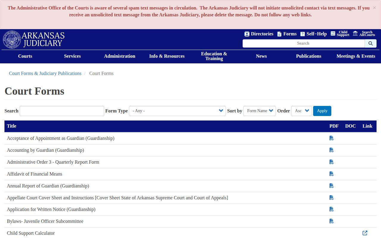 Bradley County arrest record sealing forms from Arkansas courts